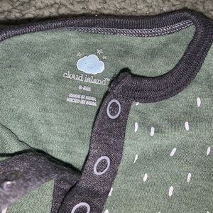 Cute green gray one piece, button up - worn once